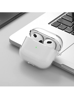 AirPods 3 Case, Clear Airpods 3rd Generation Case with Keychain Soft TPU Protective Shockproof Cover 