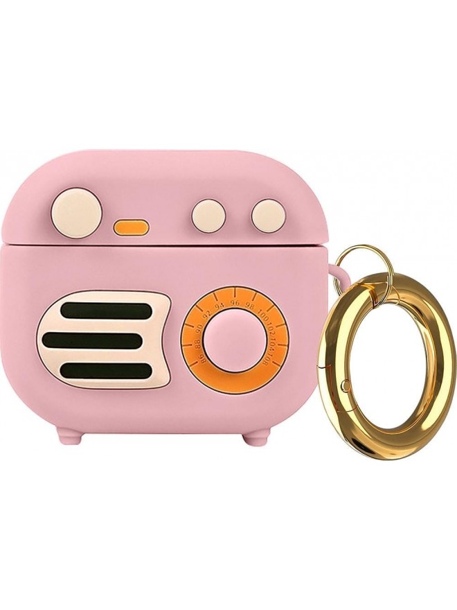 Retro Radio Earphone Case - Pink