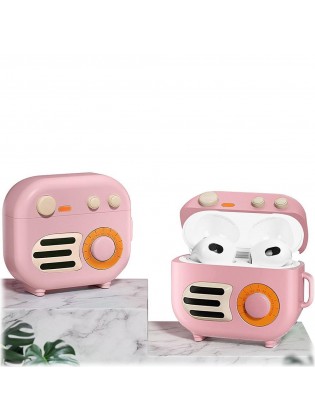 Retro Radio Earphone Case - Pink