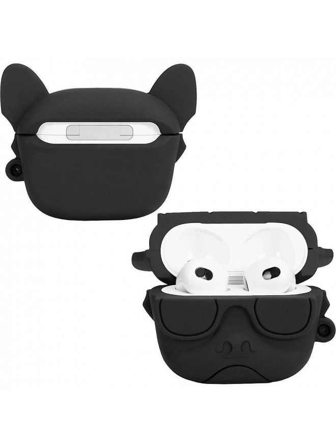 Earphone Case Black Dog