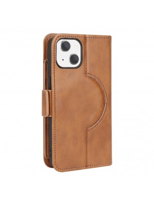 Genuine Leather Wallet Case - Brown