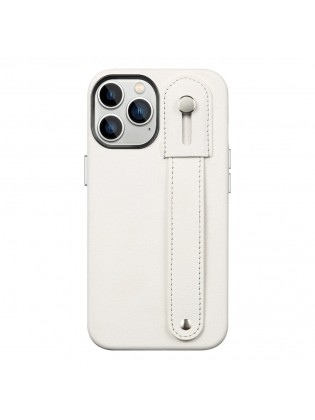 Genuine Leather FingerGrip Case - White