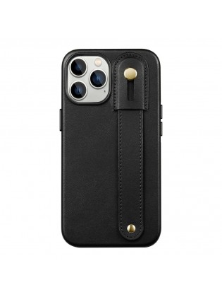 Genuine Leather FingerGrip Case - Black