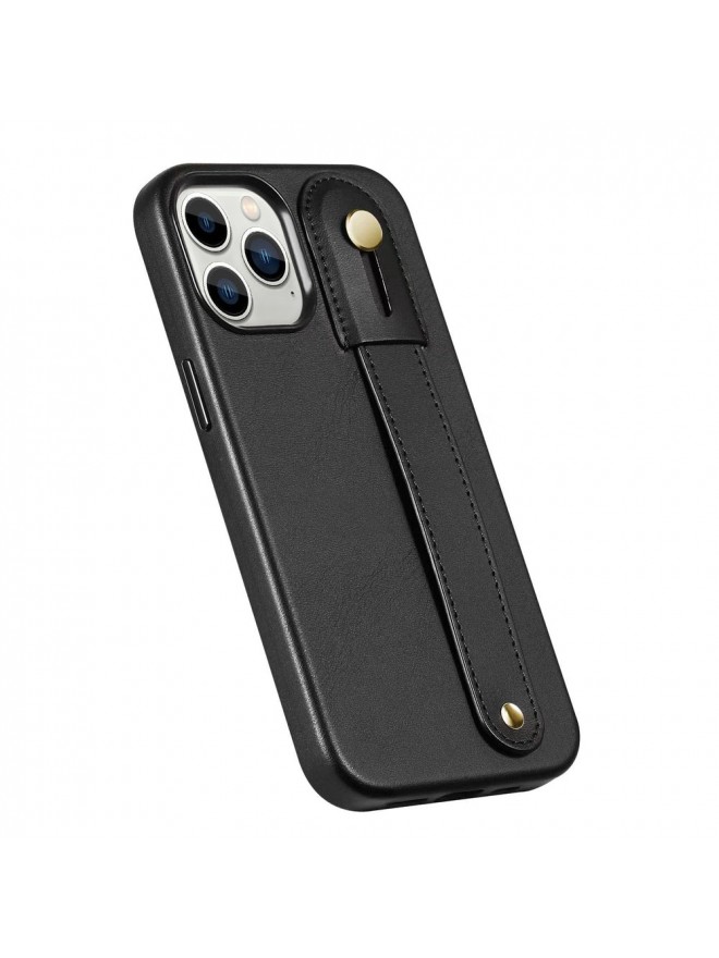 Genuine Leather FingerGrip Case - Black