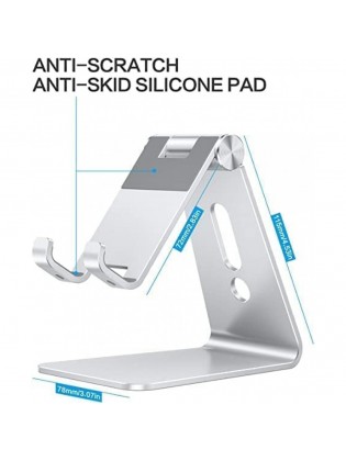 Silver Desktop Phone Dock Holder  (Single shot is not delivered)