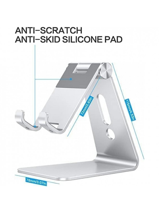 Silver Desktop Phone Dock Holder  (Single shot is not delivered)