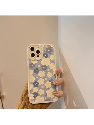 iPhone 11 Pro Case, Back Case Blue Flowers Girls Woman and Soft Bumper Silicone Slim Shockproof Case for iPhone 11 Pro (5.8 inch)