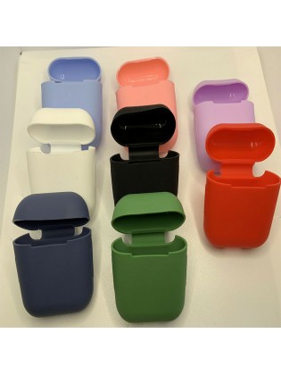 Silicone earphone shell Silicone case is suitable for Airpods 2 360 degree protective shell（Random  color）